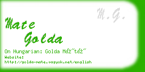 mate golda business card